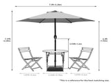 7.5ft Patio Umbrella with Crank Handle, Outdoor Market Umbrella with 6 Sturdy Umbrella Ribs 05501578