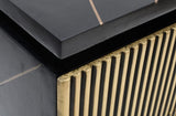 Modern Style 5-Drawer Chest Made With Mango Wood and Finished with Brass Metal B009128311