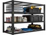 60''H Garage Shelf Storage Shelving Unit, 4 Tiers Storage Racks, Free Standing Heavy Duty Metal 60539518