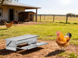Treadle Chicken Feeder Rodent Proof No Waste, Large Capacity Chicken Grit and Oyster Shell Feeder 77808885