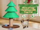 31.5in Christmas Cat Scratcher, Cat Scratching Post for Indoor Cats, Large Sisal Cat Scratching 69180928