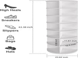 7 Tier Rotating Shoe Rack Tower, Spinning Shoe Display, 360 Shoe Rack Storage Round Carousel, W2641P242582