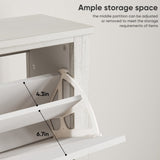 31.5 Inch Retro White Shoe Storage, Mid-Century Vintage Freestanding Shoe, Shoe W1706P311100