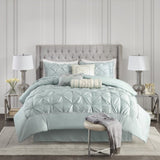7 Piece Tufted Comforter Set Seafoam King B03597127