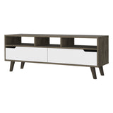 Hamburg TV Stand For TVs up 52", Four Legs, Three Open Shelves,Two Upturned Drawers B128P148920