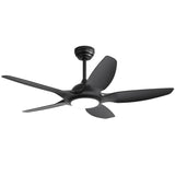 ZNTS 48 Inch Indoor Ceiling Fan With 5 Black ABS Blades Remote Control Reversible DC Motor For Living W882P195915