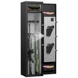 ZNTS "High-Security Steel Rifle Cabinet - 3-4 Gun Capacity, Electronic Lock, Solid Bolts, Dual Alarms, W2746P216491