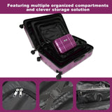 Luggage Sets ABSPC Hardshell 4pcs Luggage Hardside Lightweight Durable sets Spinner Wheels W1689P207671
