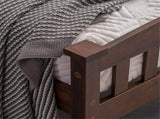 Twin Pine Frame Painted Single-Layer Wooden Curved Headboard and Footboard Frame Wooden 79981219