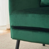 Wing Back Velvet Accent Chair, Modern Living Room Armchair Comfy Upholstered Single Sofa Chair for N765P197510N