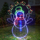 5FT Fun Juggling Snowman Christmas Yard Decorations, Pre-lit 2D Animated Snowman with 358 LED 52375497