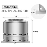 15" Smokeless Fire Pit, Portable Outdoor Firepit, Wood places, Low Smoke Bonfire for T3210P283241