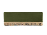 Duchess 33" Medium Princess Pet Bed Sofa with Fringe Skirt, Olive Green Performance Velvet B2719P479031