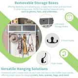 U-Can Hall Tree with 6 Hooks and Hinged Lid, Coat Hanger, Entryway Bench, Storage Bench, 3-in-1 N724P184891K