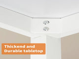 white desktop white pipe frame P2 particleboard with triamine steel feet 110cm computer desk 76997626