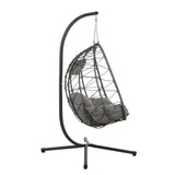 ZNTS Egg Chair Stand Indoor Outdoor Swing Chair Patio Wicker Hanging Egg Chair Hanging Basket Chair W1703P163948