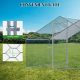 13 x 10 ft Large Metal Chicken Coop, Walk-in Poultry Cage Chicken Hen Run House with Waterproof 97780413