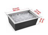 Drop-In Ice Chest, Stainless Steel Ice Storage Box with Lid and Drain Hose, Ice Bin for Chilled 18556218