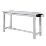4pc Counter Height Dining Set White Finish Counter Height Table w Drawer Built-in USB Ports Power B011P151857