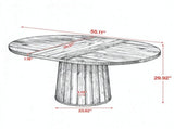 55 Inch Oval Wood Conference Table for 6 People 39275095