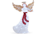 5ft Pre-Lit Christmas Angel Decor - 120 Cold White LEDs, IP44 Waterproof, MetalMesh Fabric 09613189