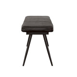 Espresso and Black Tufted Cushion Side Bench B062P153581