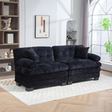 Two-seat Sectional Sofa Modular Deep Seat Sofa Couch Chenille Sofa Sleeper Comfy Upholstered W676P278756