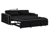 55.51 inch versatile foldable sofa bed in 3 lengths, modern sofa sofa sofa velvet pull-out bed, W2353P151786
