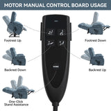 Lift Recliner Chair Heat Massage Dual Motor Infinite Position Up to 350 LBS Large Electric Power W1803P263300