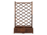 Wood Planter Raised Garden Bed with Trellis, 67 Inch Height Outdoor Garden Flower Standing Planter 45093764