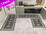 Kitchen Rug Sets 3 Piece with Runner Non Slip Kitchen Rugs and Mats Washable Kitchen Mats for Floor 63431658