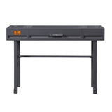 ZNTS Gunmetal Writing Desk with 1 Drawer B062P185696