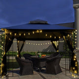 ZNTS 10x10 Outdoor Patio Gazebo Canopy Tent With Ventilated Double Roof And Mosquito net 98489857