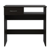Vizcaya Home Office Set, Single Drawer, Keyboard Tray,Bookcase -Black B07092121