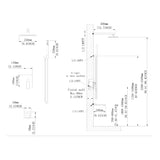 Shower System 10 Inch Square Bathroom Luxury Rain Mixer Shower Combo Set TH6203MB