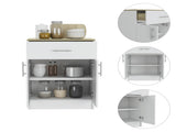 Mayorca Base Pantry Cabinet, One Drawer, Two Interior Shelves -White / Light Oak B20092094
