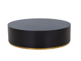 Round Coffee Table side Table for Living Room Fully Assembled Black W87649643