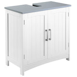 Pedestal Sink Storage Cabinet, Under Sink Cabinet with Double Doors, White-AS 93384625