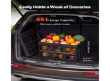 Plastic Collapsible Storage Bins, 45L Set of 3, Stackable Folding Crates with Handles, Supports 33 64472285