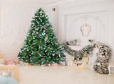 Christmas Tree 7FT 1350 Branch Flocking Spray White Tree Plus Pine Cone 59813333