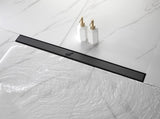36 Inch Offset Linear Drain with Reversible Flat & Tile Insert Cover, 304 Stainless Steel W2287P480795