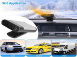 12V Cigarette Lighter Powered Car, 150W Heat and Fan Modes, Rotatable Dash Mount Vehicle 46910568