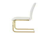 Modern Dining Chairs with Faux Leather Padded Seat Dining Living Room Chairs Upholstered Chair with W210127292