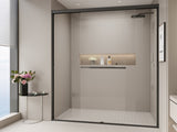44-48 in. W x 72 in. H Double Sliding Shower Door, Semi-frameless Bathroom Sliding Door with 1/4" T5223P411680