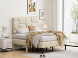 Queen Size Bed Frame with Storage Headboard, Platform Bed No Noise, Mattress Foundation Strong W2896P208878