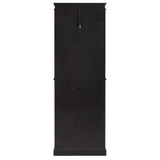 Lighted Glass Curio Display Cabinet with Wood Frame - Elegant Glass Storage for Wine, Toys & W1758P297550