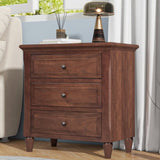 U_STYLE 3-Drawer Nightstand Storage Wood Cabinet WF319366AAD