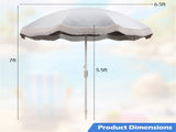 6.5-foot outdoor umbrella, elegant white 82228550