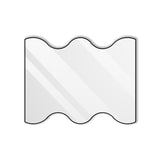 Wall Mirror 30x35 Inch Black Rectangular Mirror with 2 Wavy Sides Metal Framed Mirror Vanity Mirror W1435133318
