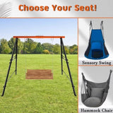 Swing Sets for Backyard, Outdoor Porch Swing Frame, Hammock Chair Stand Only, Max Load 550Lbs 67935655